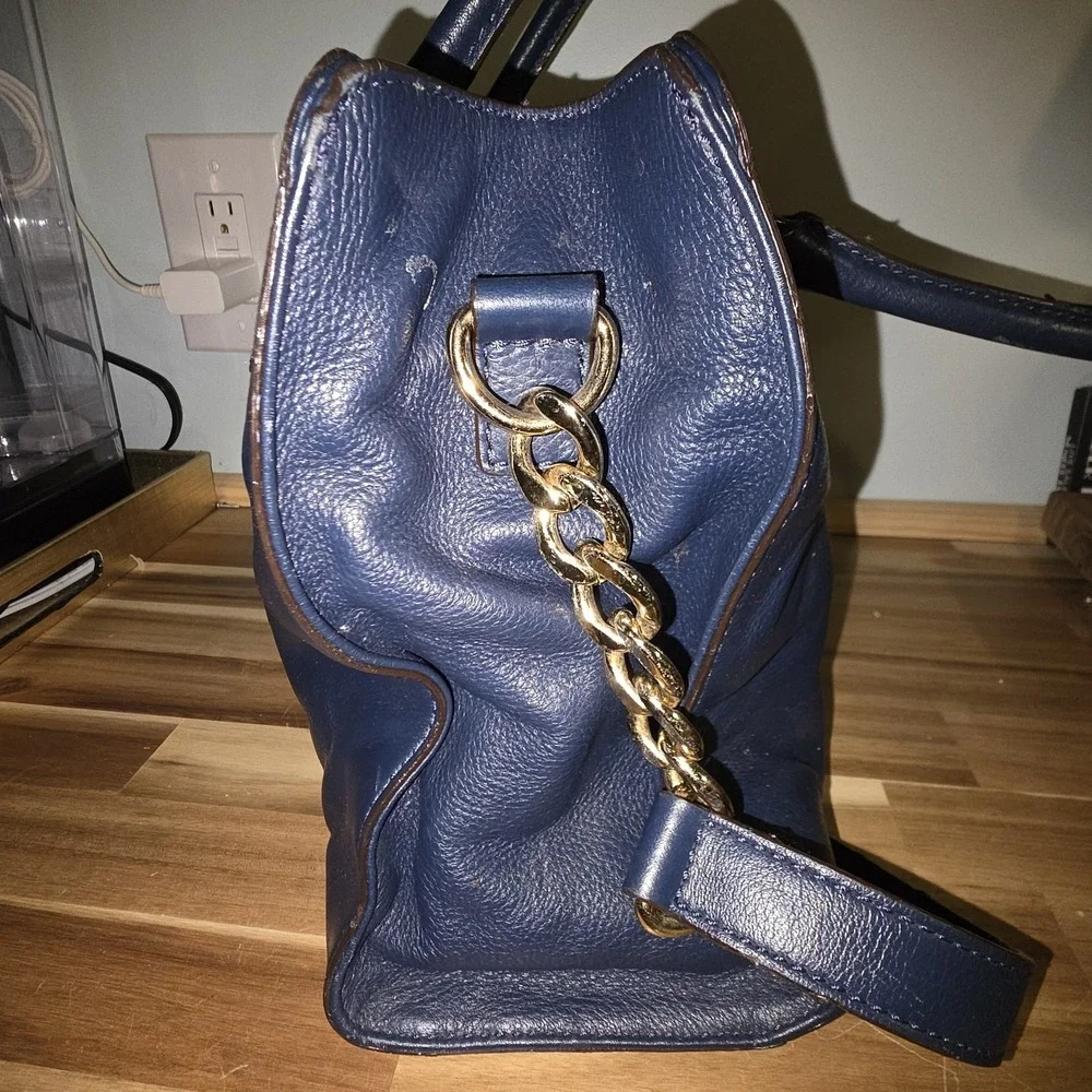 Michael Kors Hamilton Satchel Bag Tote Purse East West Bag‎ Beautiful BLUE